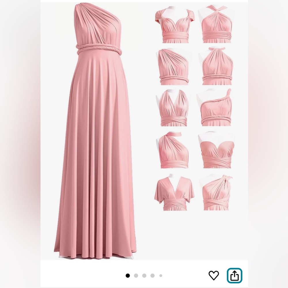 Convertible Pink Maxi Dress